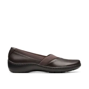Clarks Women's Cora Charm Dark Brown Leather 26174185