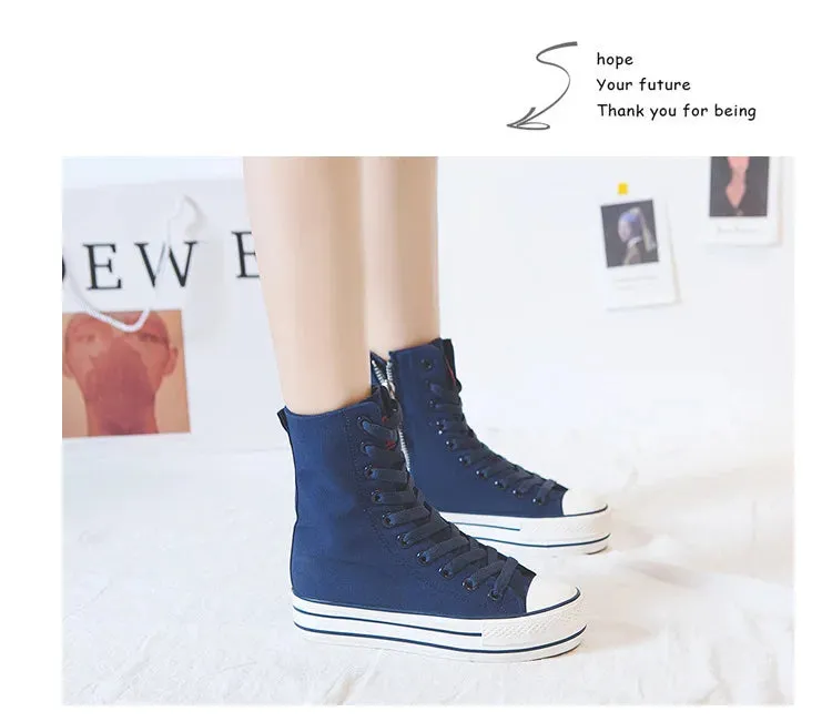 Classic Canvas Sneakers with Metal Decoration for Women - Perfect for Alternative Style