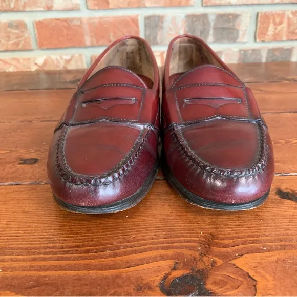Cole Haan Vintage Men's USA Oxblood Leather Penny Loafers Size 10 1/2 D