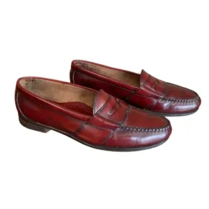 Cole Haan Vintage Men's USA Oxblood Leather Penny Loafers Size 10 1/2 D