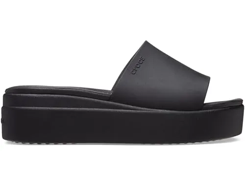 Crocs Women's Brooklyn Platform Slides Sandal, Black, Numeric_6