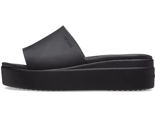 Crocs Women's Brooklyn Platform Slides Sandal, Black, Numeric_6