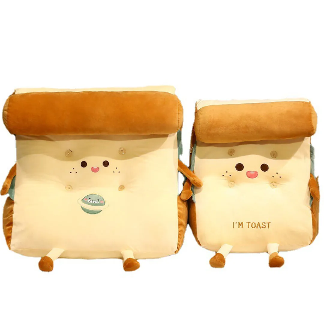 Cute Face Toast Bread Wedge Cushion Small
