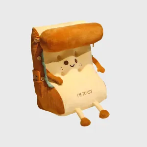 Cute Face Toast Bread Wedge Cushion Small