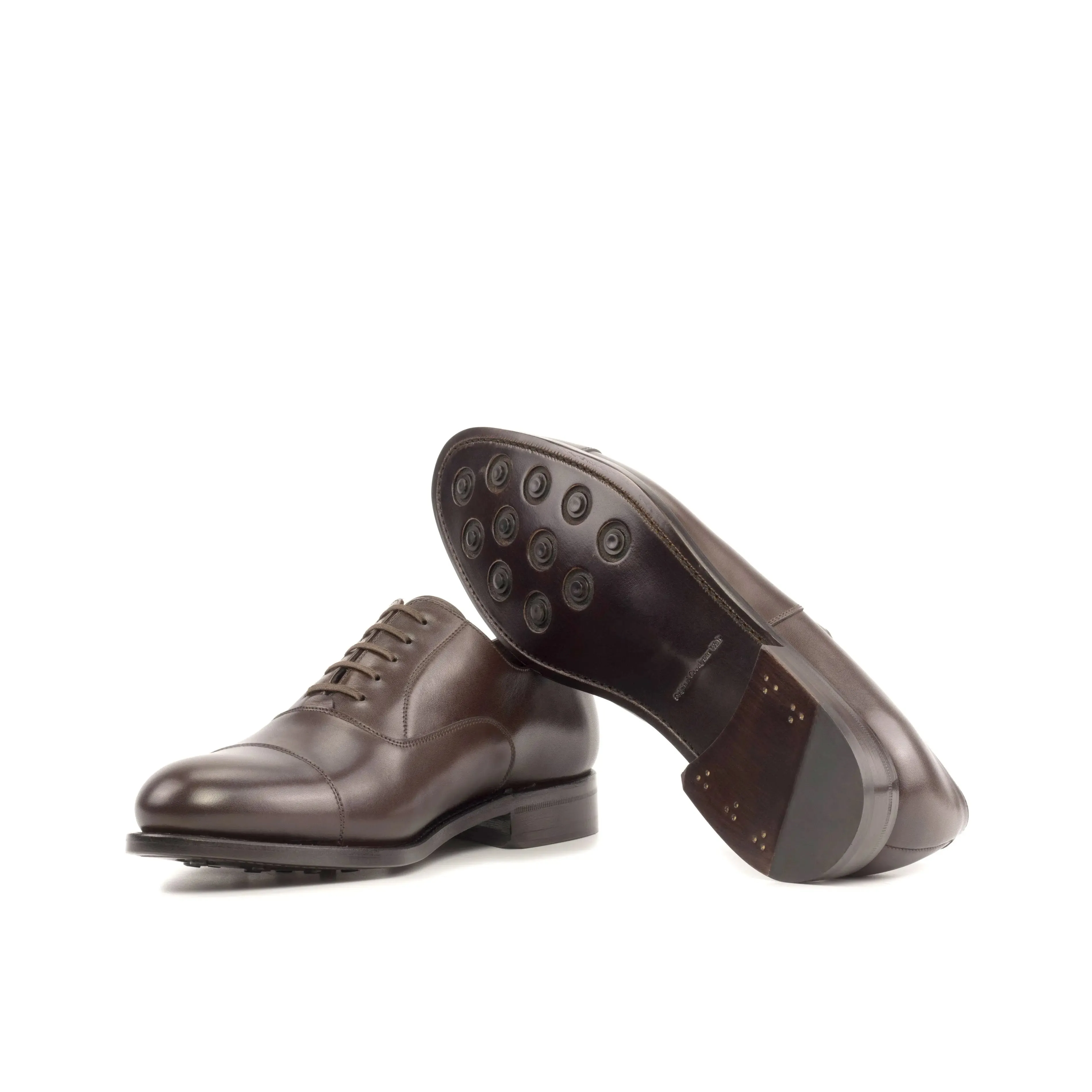 DapperFam Rafael in Dark Brown Men's Italian Leather Oxford
