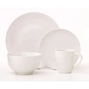 Dinnerware 16pc White Classic Oxford