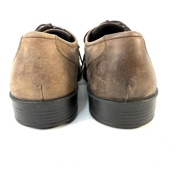 Ecco Harold Derby Brown Mens EU 46 Casual Classic Leather Dress Oxford Shoes