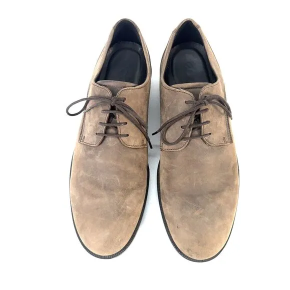 Ecco Harold Derby Brown Mens EU 46 Casual Classic Leather Dress Oxford Shoes