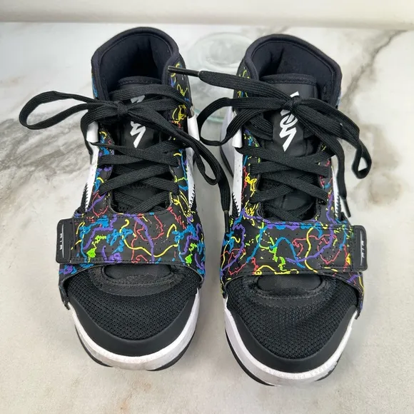 EUC Nike Kids Air Jordan Zion 2 GS Graffiti Basketball Shoes Sneakers, Sz 7Y