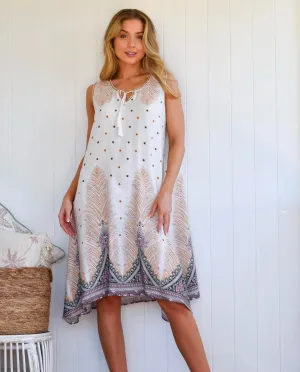 Feather Paisley Sleeveless Dress