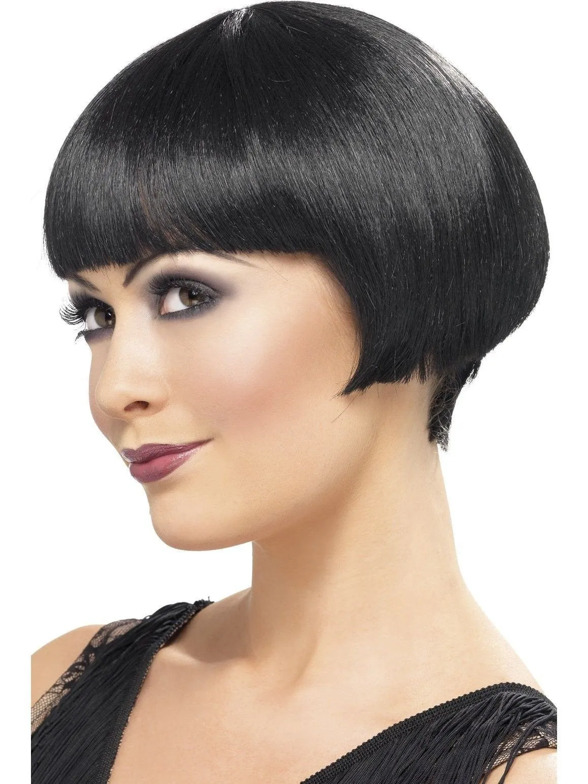 Flapper Bob Wig 20s Black Gangster 1920s Costume Fancy Dress Hair