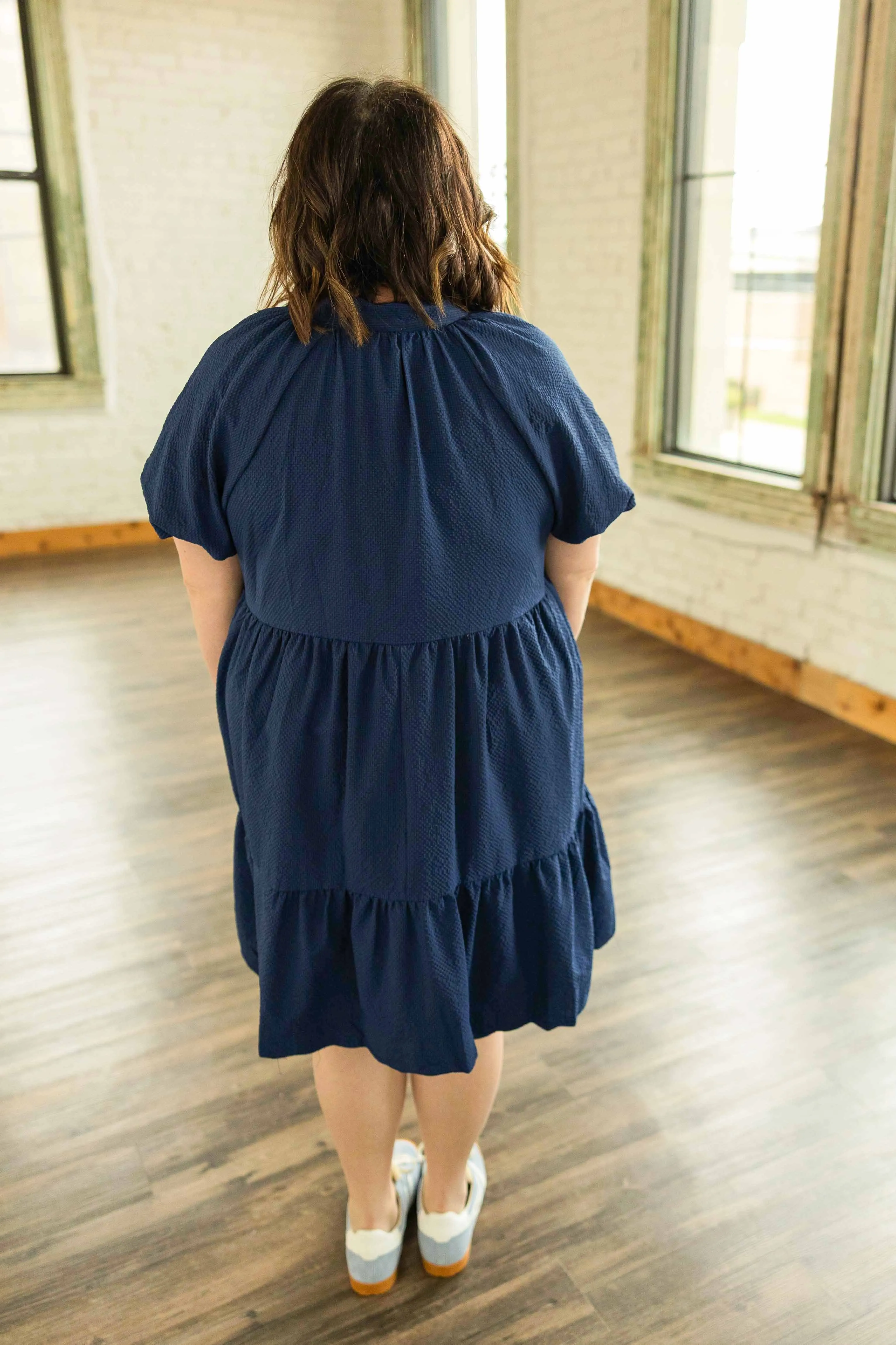 FRANCES PLUS PUFF SLEEVE MINI DRESS