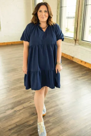 FRANCES PLUS PUFF SLEEVE MINI DRESS