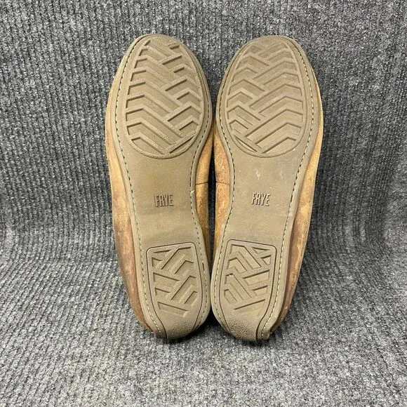 Frye Lewis Venetian Tan Brown Leather Loafers Driving Slip On Casual Mens 13 D