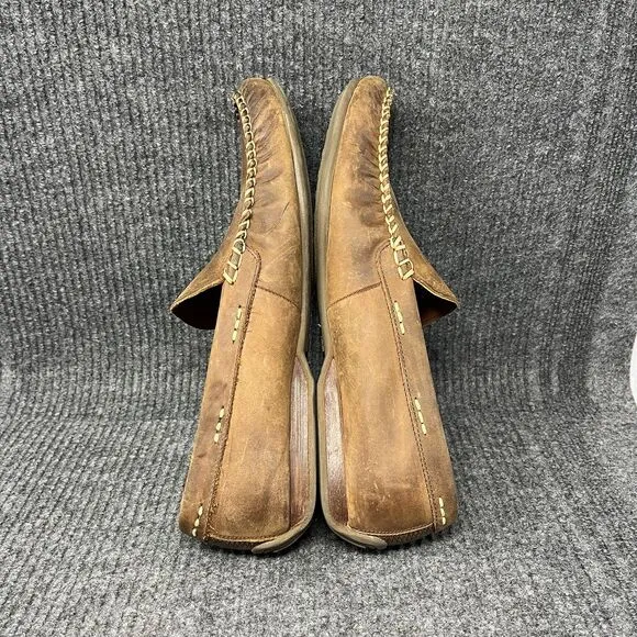 Frye Lewis Venetian Tan Brown Leather Loafers Driving Slip On Casual Mens 13 D