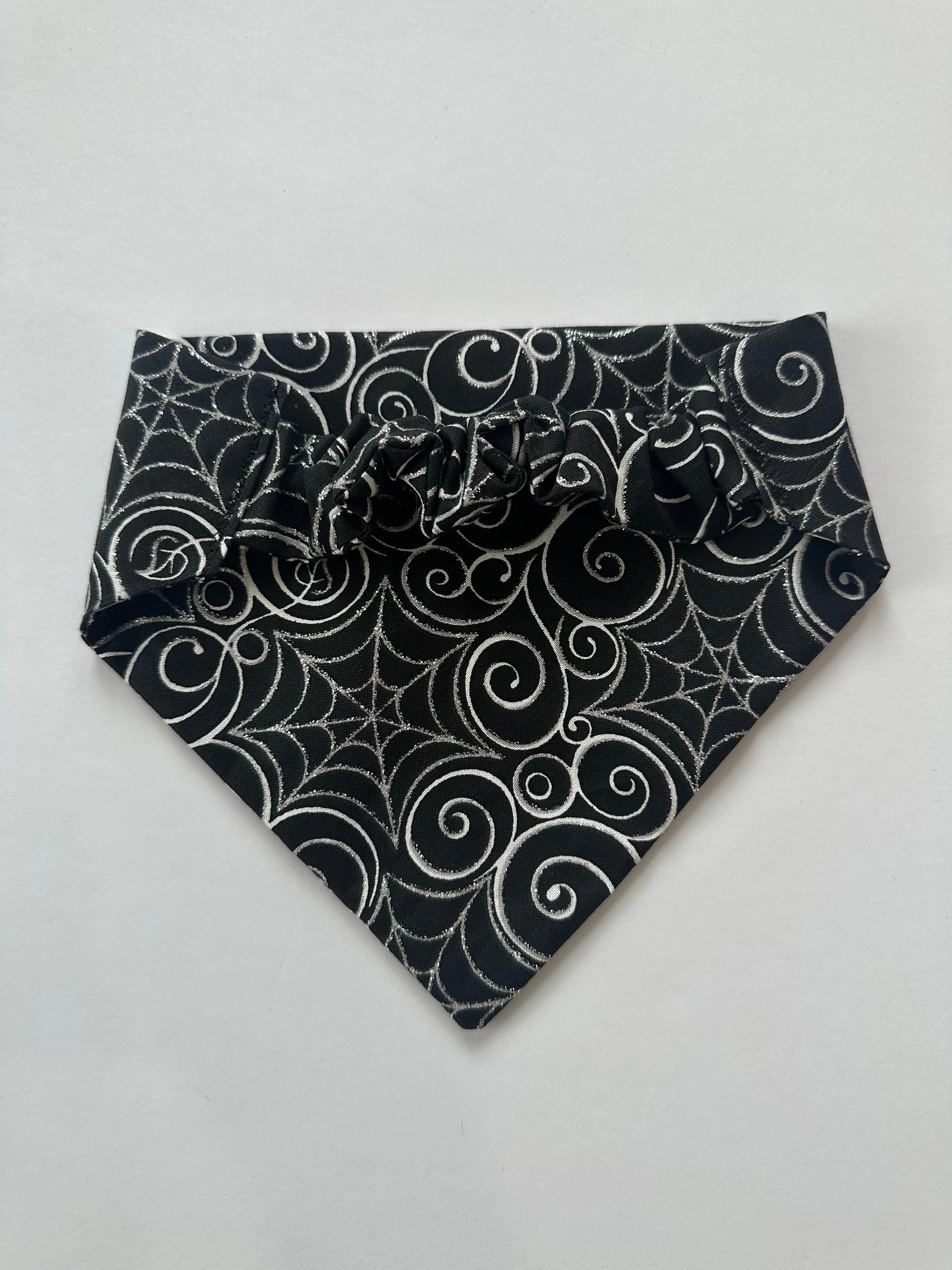 Glitter Spider web Scrunchie Dog Bandana
