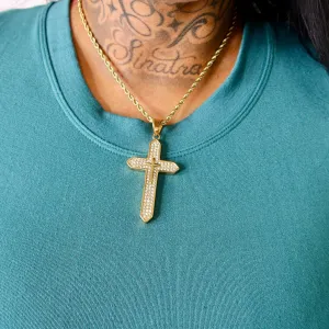 Golden Bless Cross Necklace