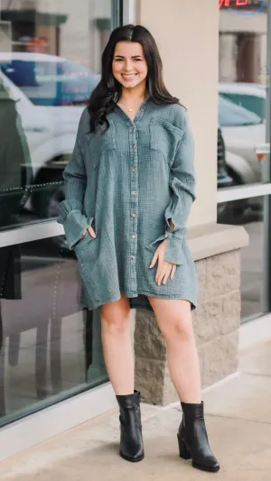 Gotta Pick a Favorite Slate Dress