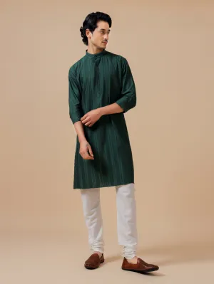 Green Silk Kurta