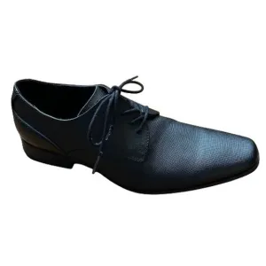 GUC Calvin Klein Men's Brodie Weave Emboss Black Oxford Shoe. Size 11.5 M.