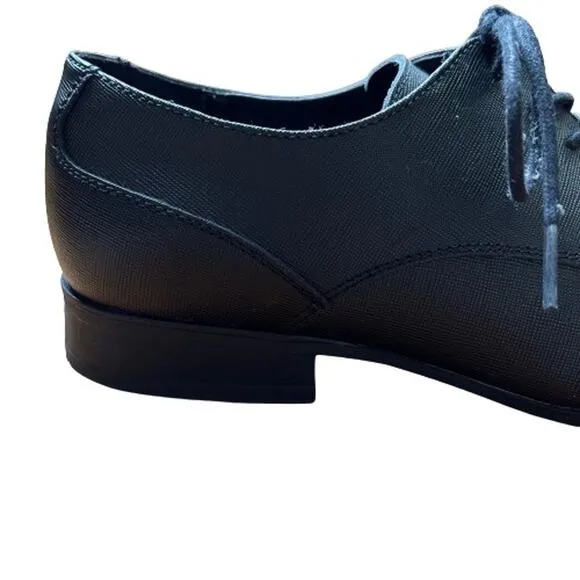 GUC Calvin Klein Men's Brodie Weave Emboss Black Oxford Shoe. Size 11.5 M.