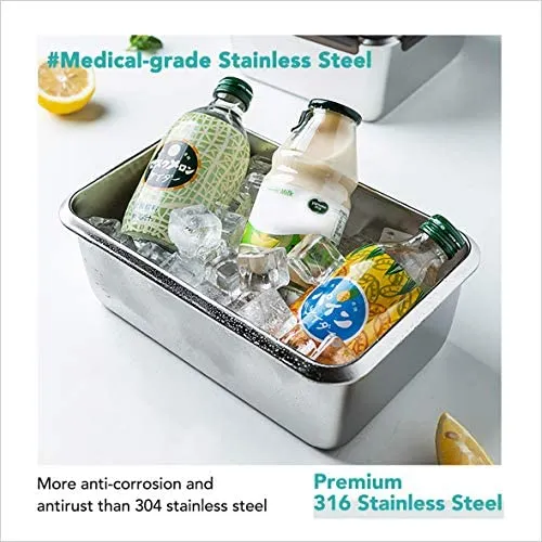 Homlly Stainless Steel Leak Proof Food Storage Lunch Box Container (Various Sizes)