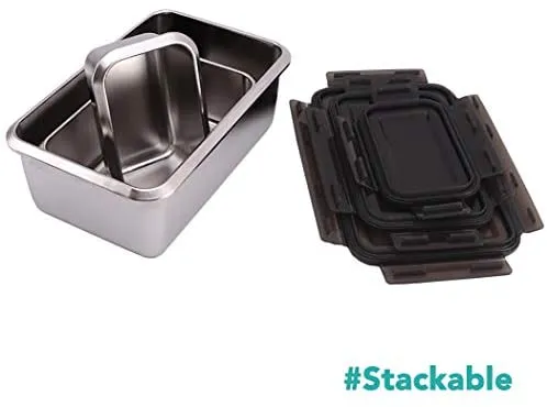 Homlly Stainless Steel Leak Proof Food Storage Lunch Box Container (Various Sizes)