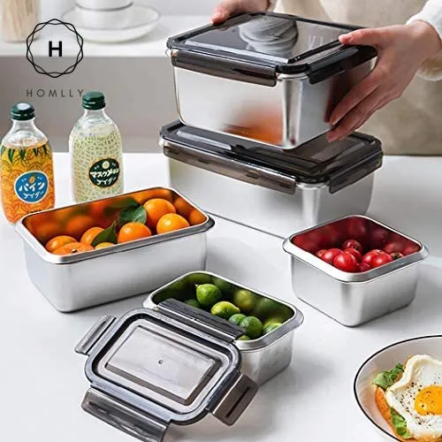 Homlly Stainless Steel Leak Proof Food Storage Lunch Box Container (Various Sizes)