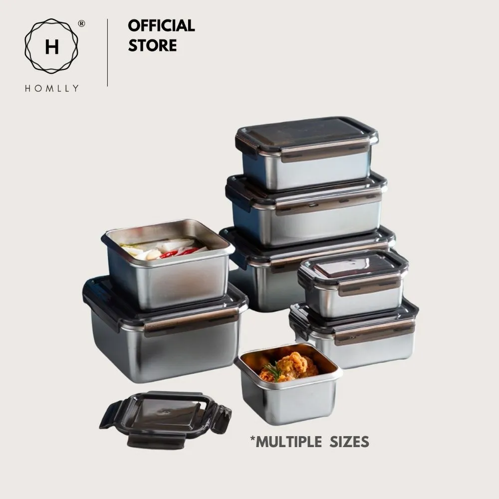 Homlly Stainless Steel Leak Proof Food Storage Lunch Box Container (Various Sizes)