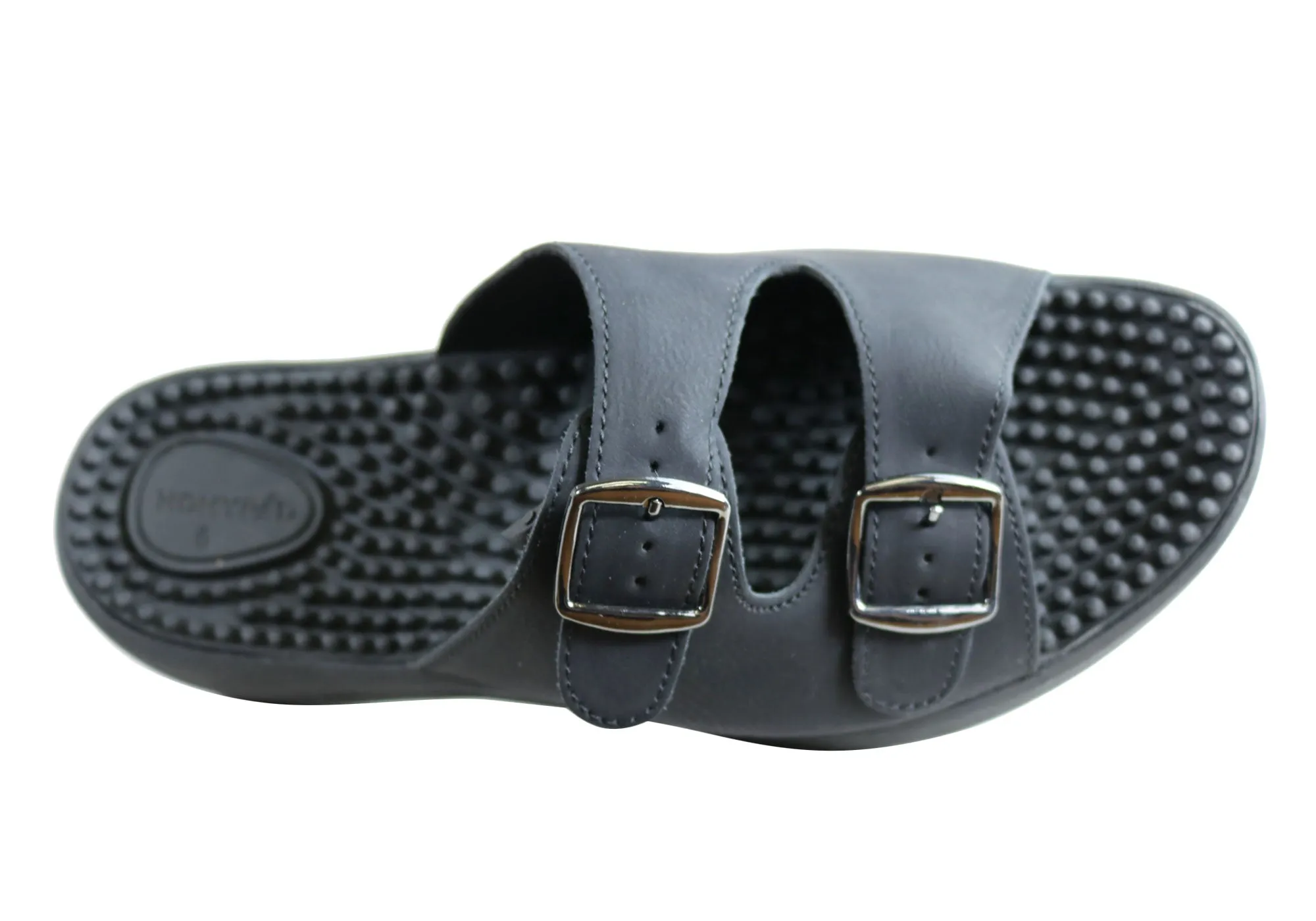 Homyped Womens Crest Massage Footbed Comfortable Slides Sandals