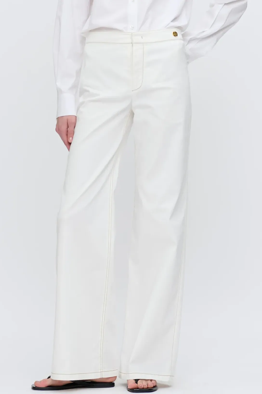 Jane Organic Stretch Twill Pant | White