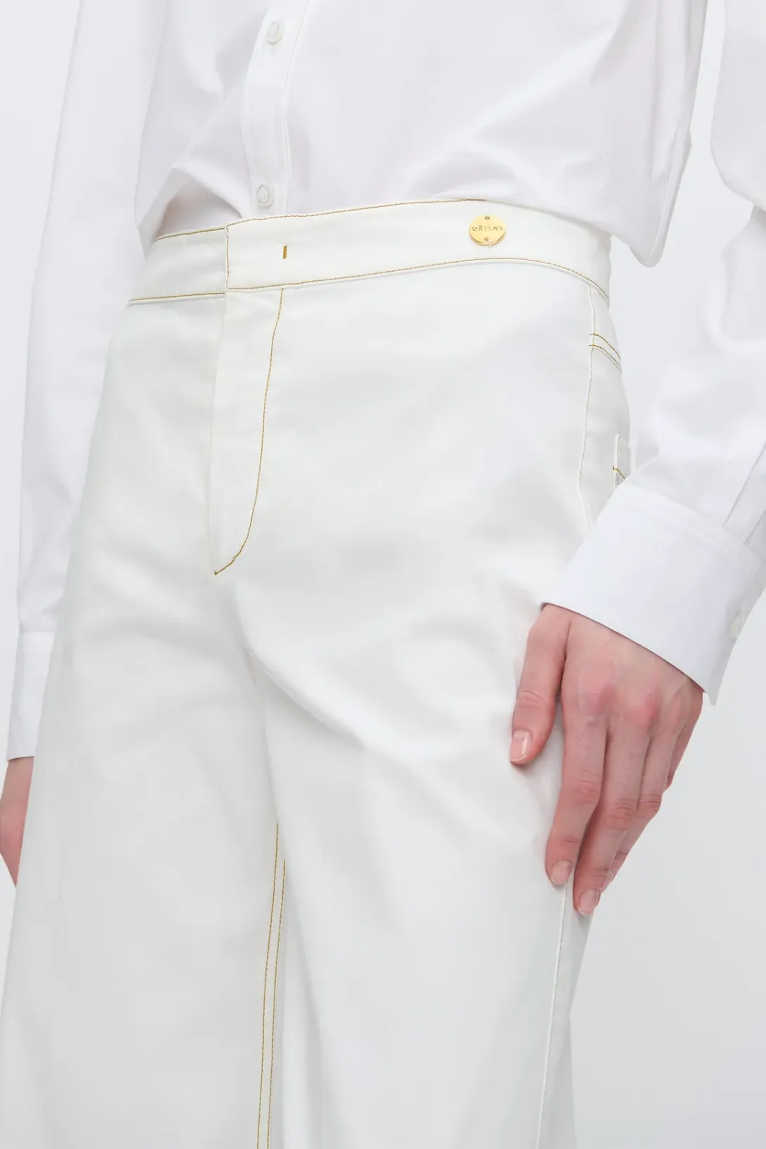Jane Organic Stretch Twill Pant | White