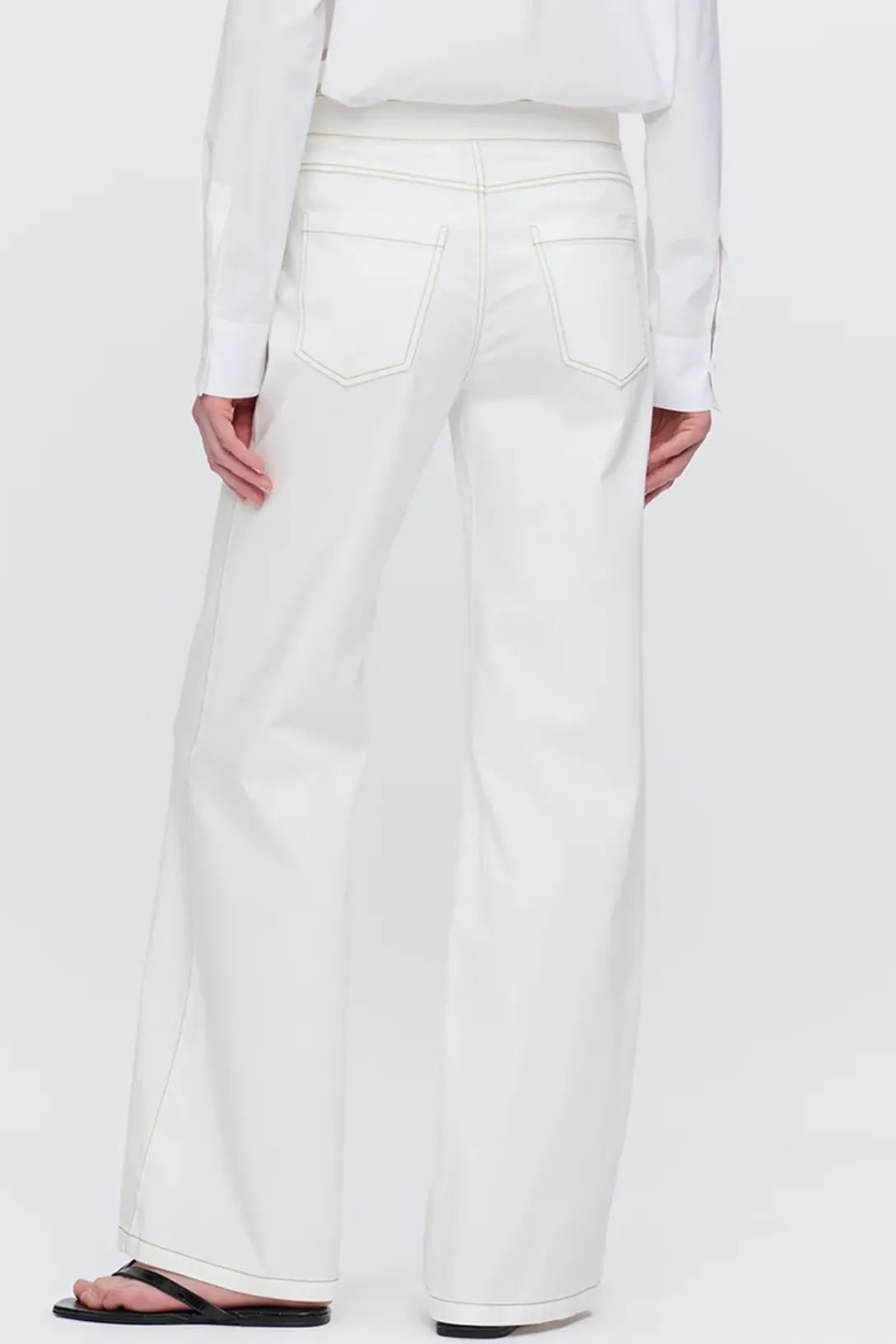 Jane Organic Stretch Twill Pant | White