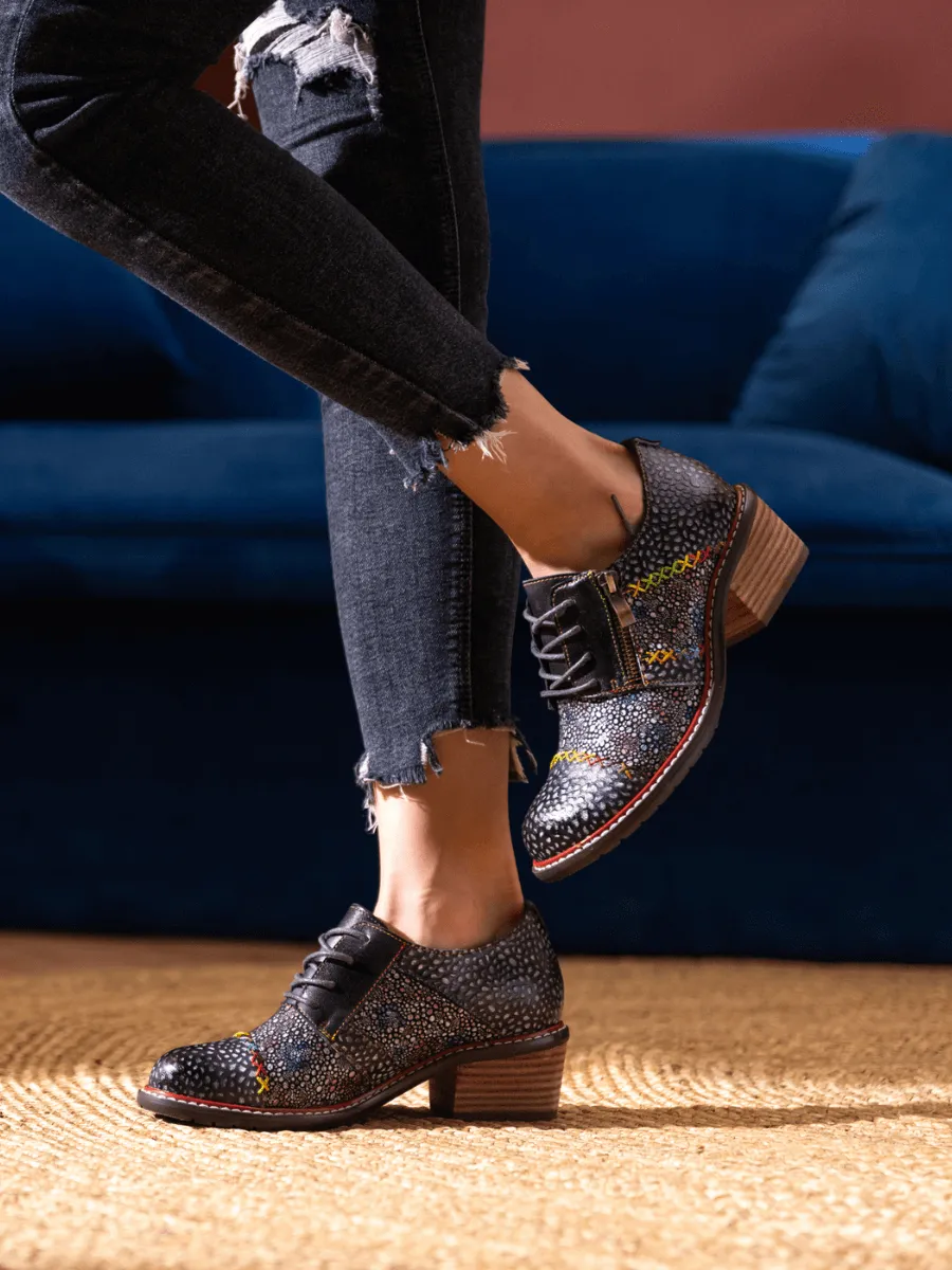 Jocelynn Galaxy Leather Oxford