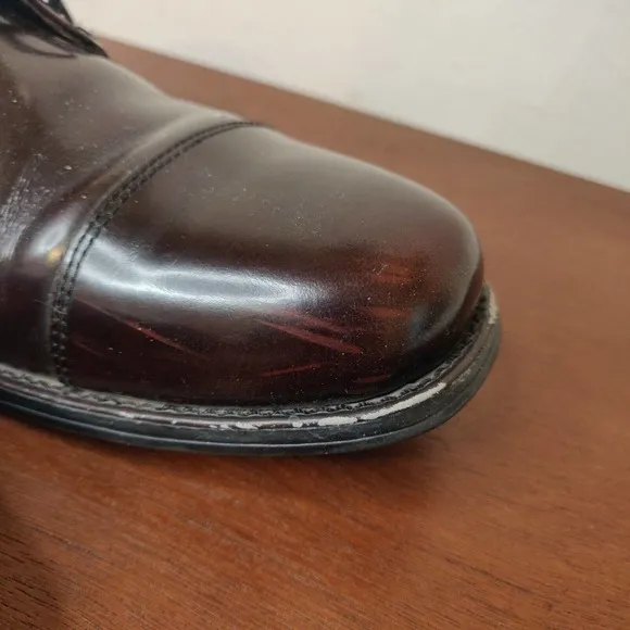 Johnston &amp; Murphy Men's Dress Shoes Brown Leather Size 8.5 Lace Up.