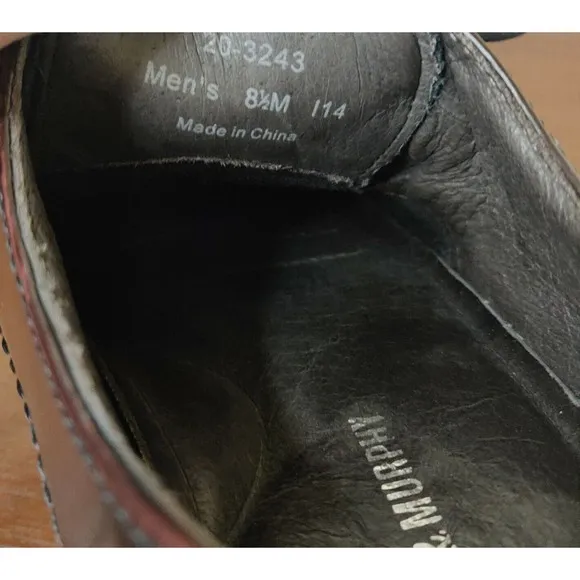 Johnston &amp; Murphy Men's Dress Shoes Brown Leather Size 8.5 Lace Up.