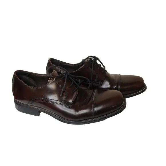 Johnston &amp; Murphy Men's Dress Shoes Brown Leather Size 8.5 Lace Up.