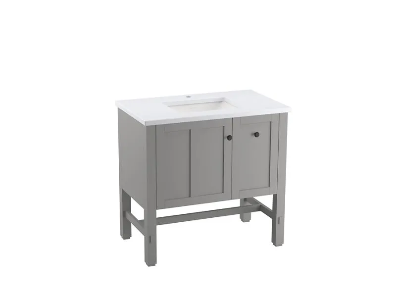 KOHLER K-CM5288-BD1 Tresham 36" bathroom vanity cabinet with sink and quartz top