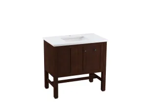 KOHLER K-CM5288-BD1 Tresham 36" bathroom vanity cabinet with sink and quartz top