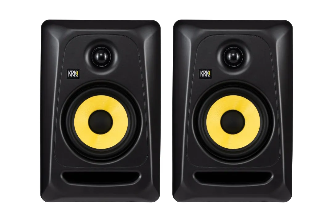 KRK Classic 5 CL5-G3PK1 Studio Monitor Package with Cables & Isolation Pads