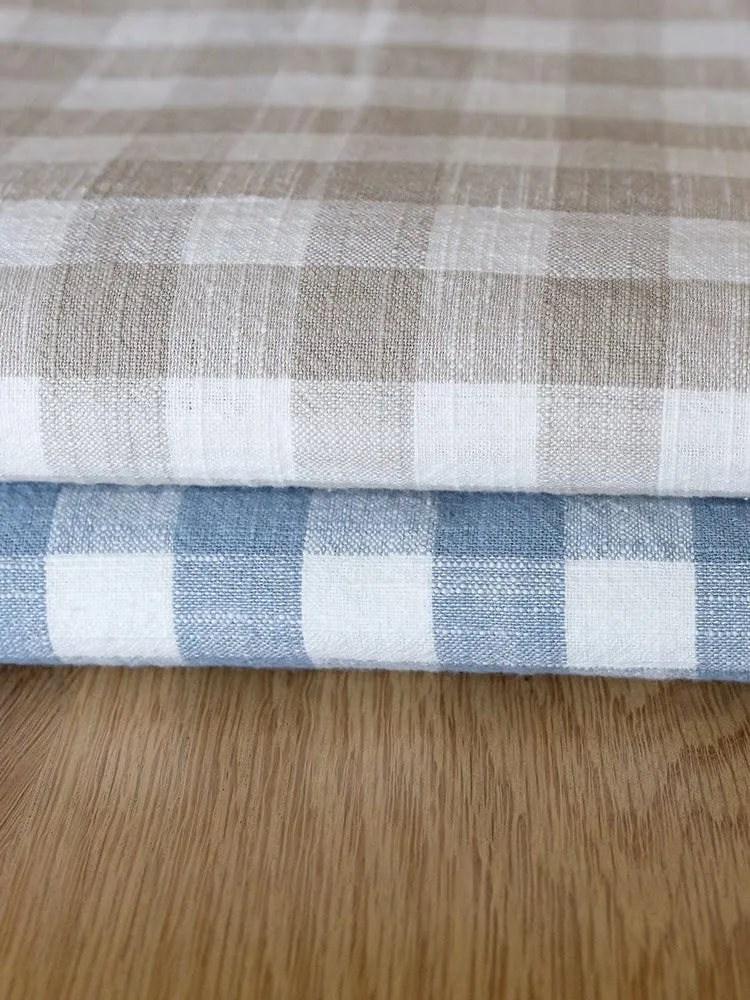 Linen House Tablecloth Oxford Check Beige