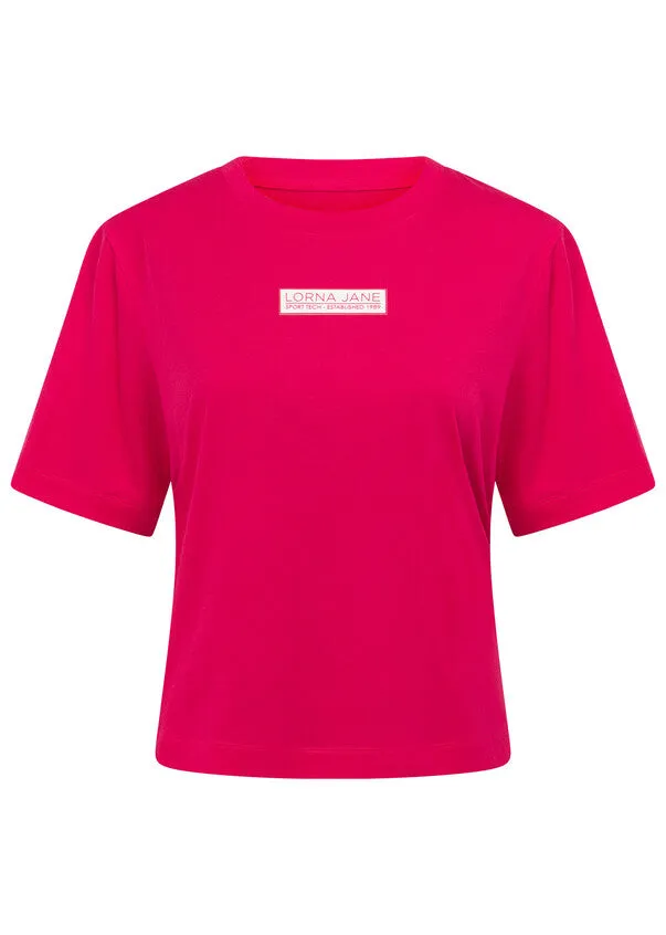 Lorna Jane Electric Energy Tee - Neon Raspberry