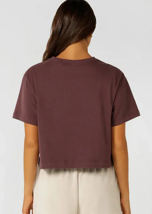 Lorna Jane Go-To Classic Crop T-shirt - Amethyst Shadow