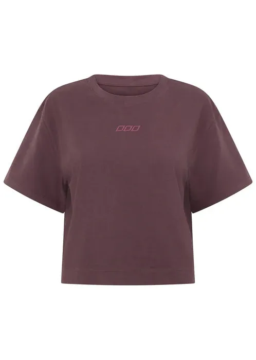 Lorna Jane Go-To Classic Crop T-shirt - Amethyst Shadow