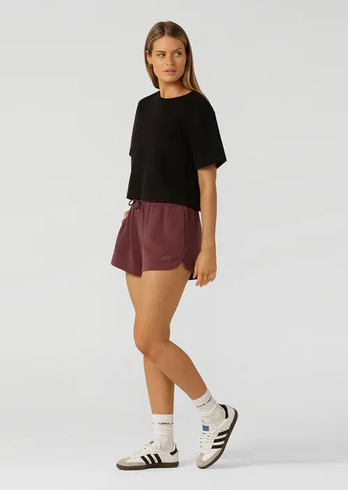 Lorna Jane Go-To Classic Crop T-shirt - Black