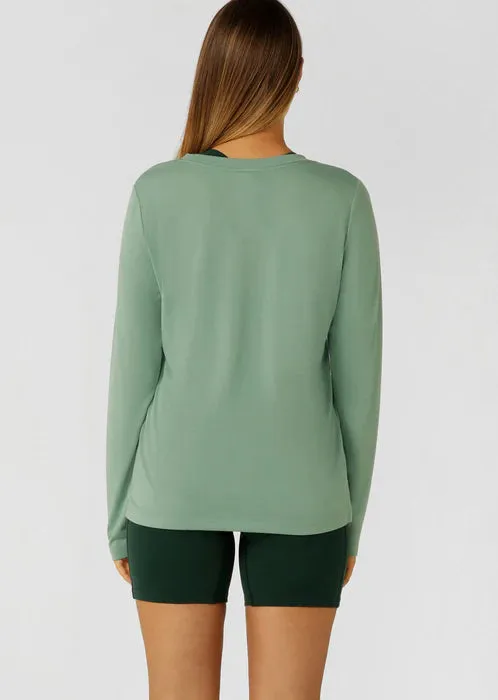 Lorna Jane Lotus Long Sleeve Top - Green Juice