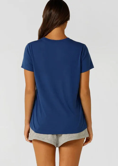Lorna Jane Lotus T-Shirt - Riviera Blue