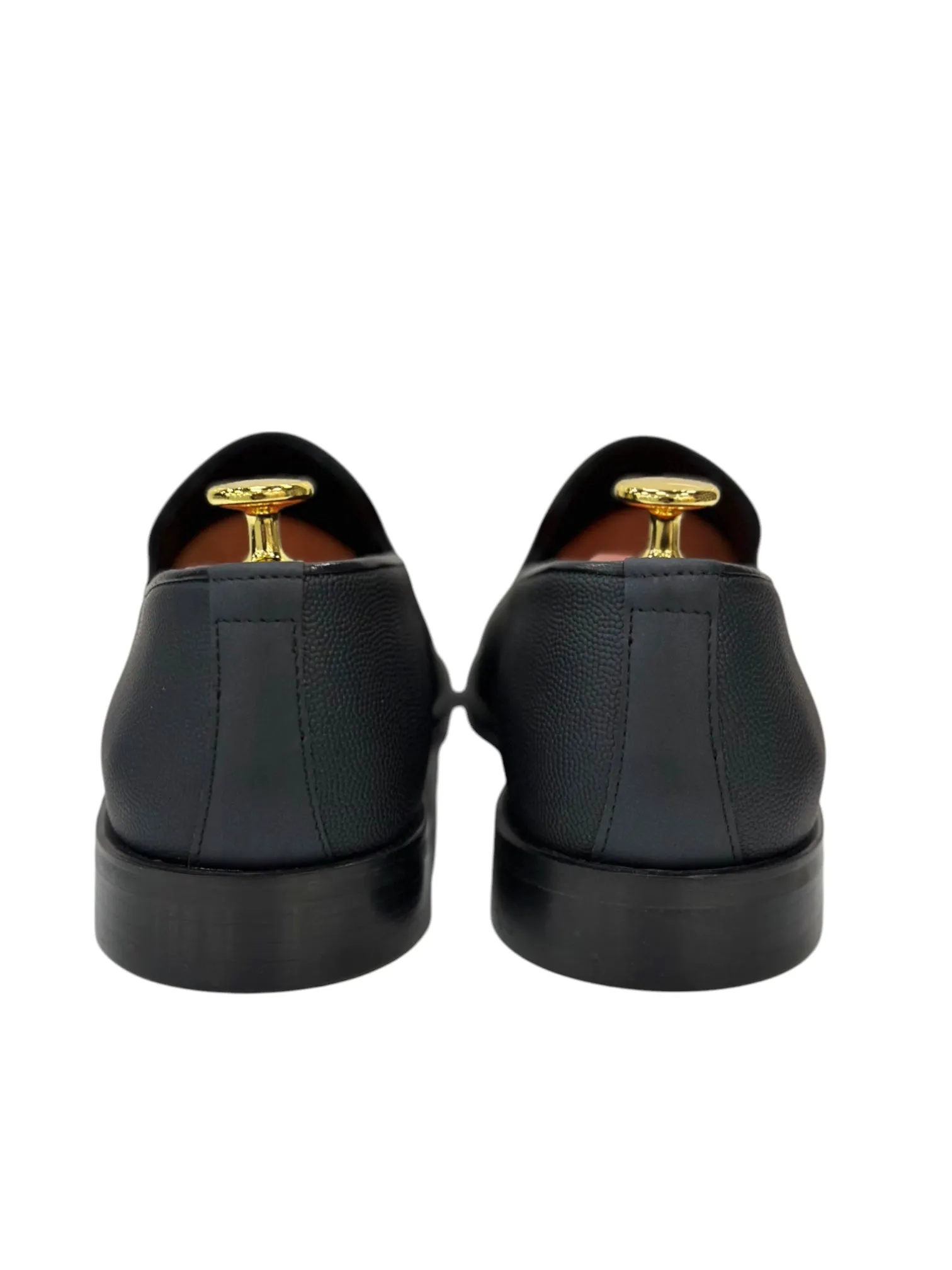 Luxury Shoes-Matt Finish Leather-Detailed Metallic Finish -212-2385