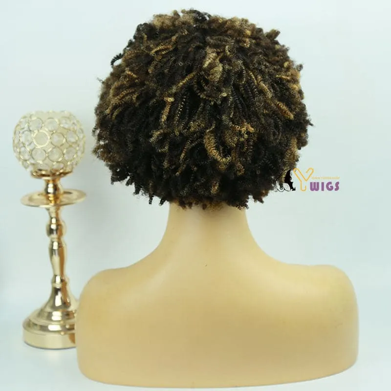Mary Afro Kinky Curly Human Hair Headband Wig
