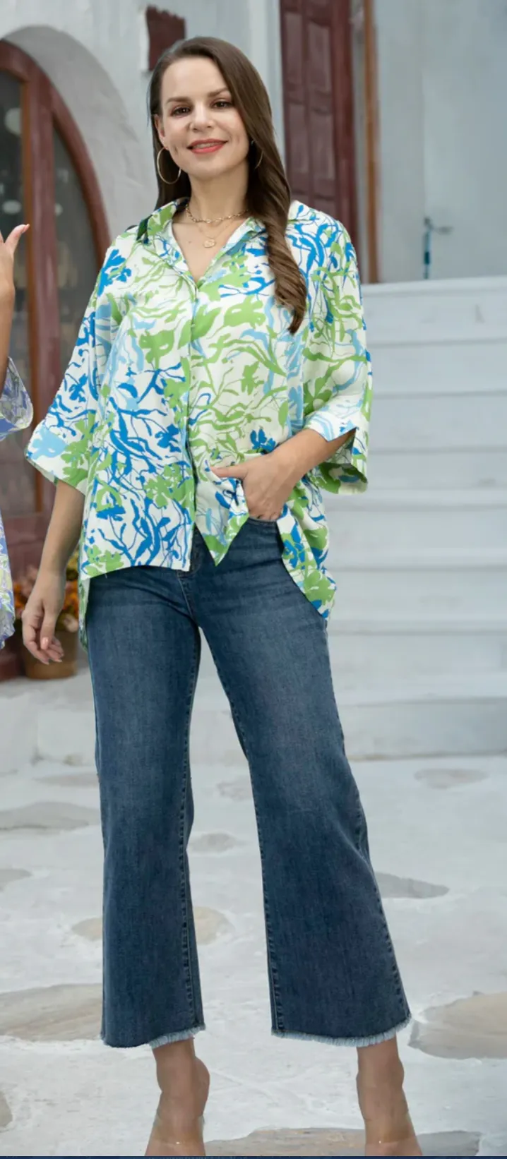 Mary Anne's Abstract Print Shirt - Two Colours